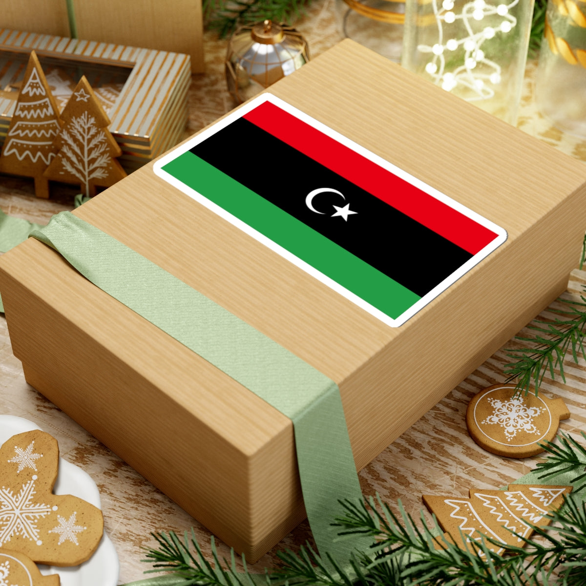 Flag of Libya (Libya) STICKER Vinyl Kiss-Cut Decal