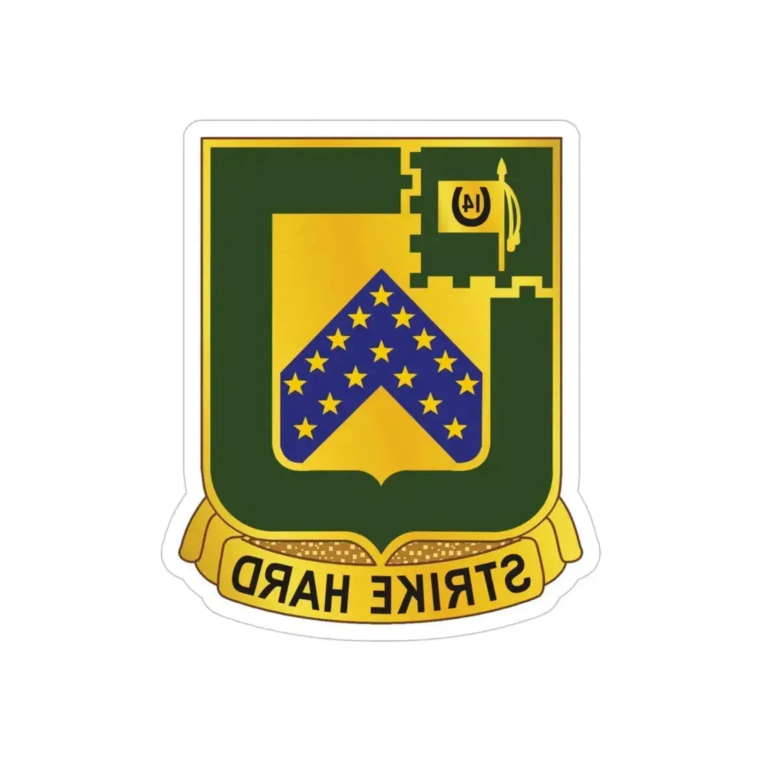 16 Cavalry Regiment (U.S. Army) REVERSE PRINT Transparent Die-Cut STICKER - The Sticker Space