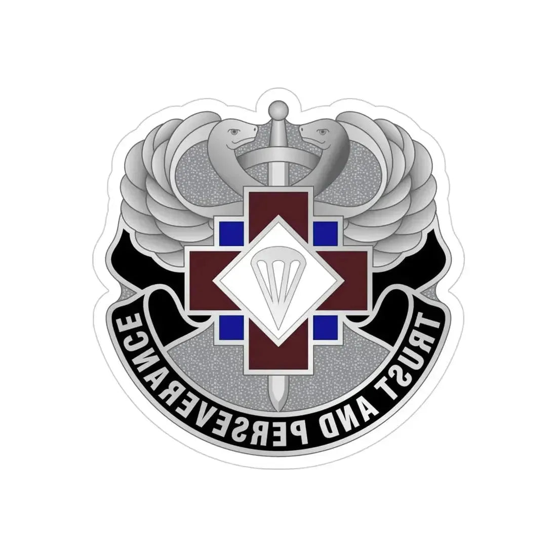 16 Hospital Center (U.S. Army) REVERSE PRINT Transparent Die-Cut STICKER - The Sticker Space
