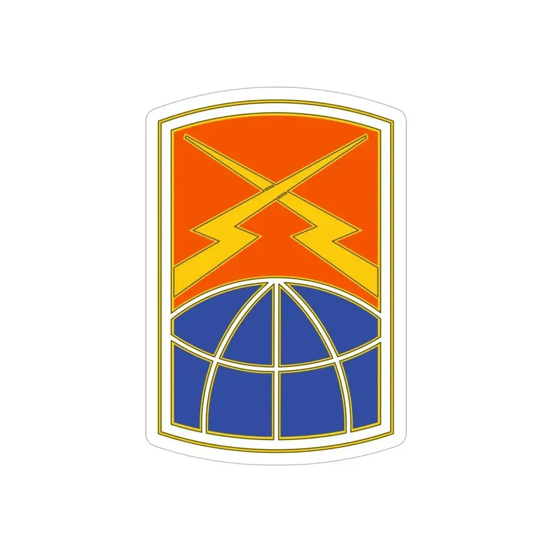160 Signal Brigade 3 (U.S. Army) REVERSE PRINT Transparent Die-Cut STICKER - The Sticker Space