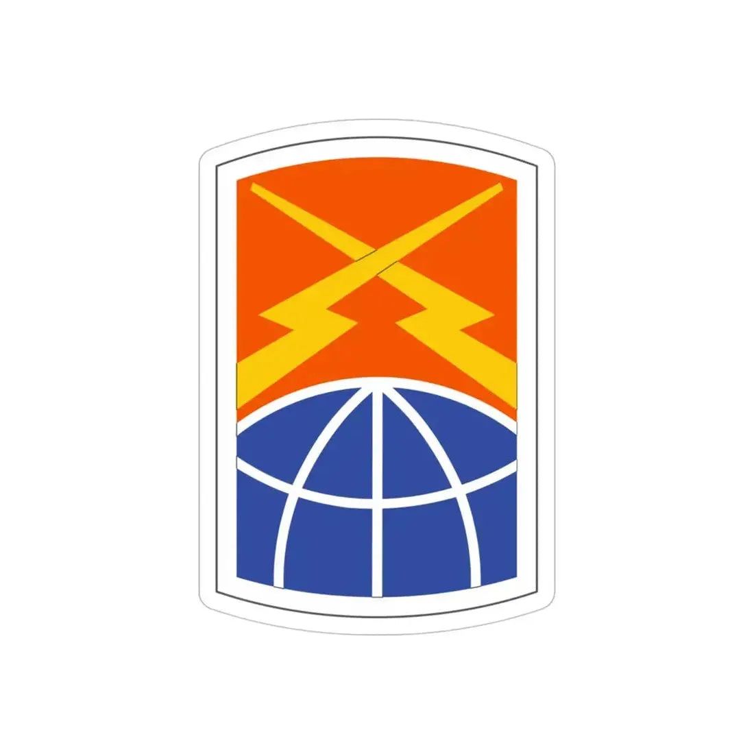 160 Signal Brigade (U.S. Army) REVERSE PRINT Transparent Die-Cut STICKER - The Sticker Space