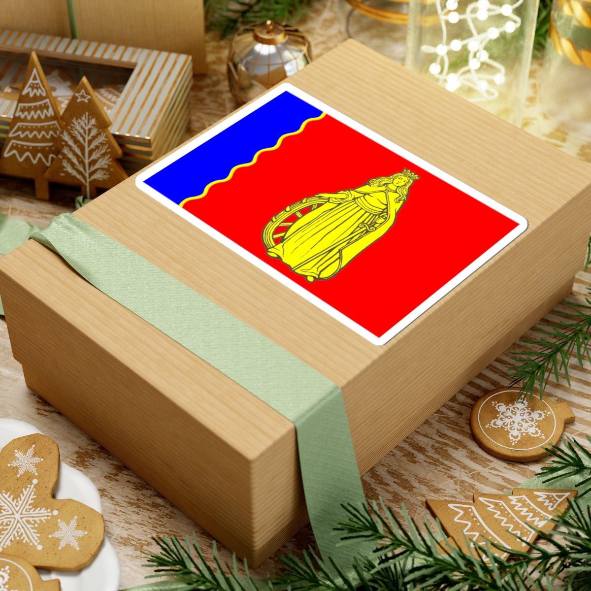 Flag Murino Leningrad oblast (Russia) STICKER Vinyl Kiss-Cut Decal