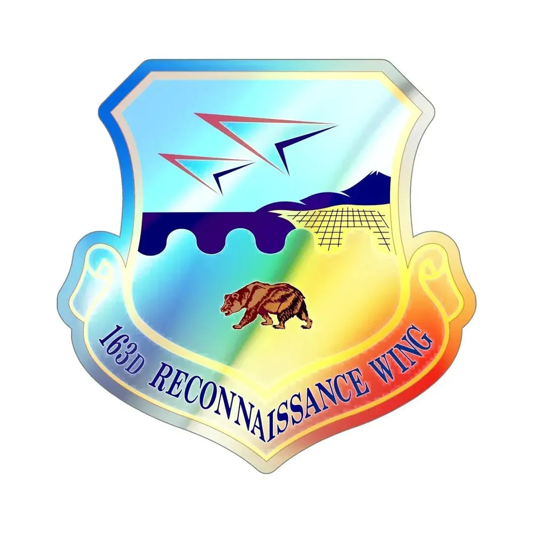 163d Reconnaissance Wing (U.S. Air Force) Holographic STICKER Die-Cut Vinyl Decal - The Sticker Space