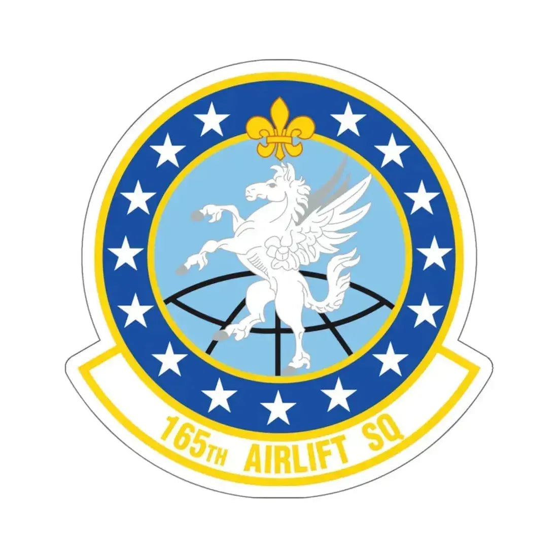 165 Airlift Squadron (U.S. Air Force) STICKER Vinyl Kiss-Cut Decal 6 Inch White - The Sticker Space