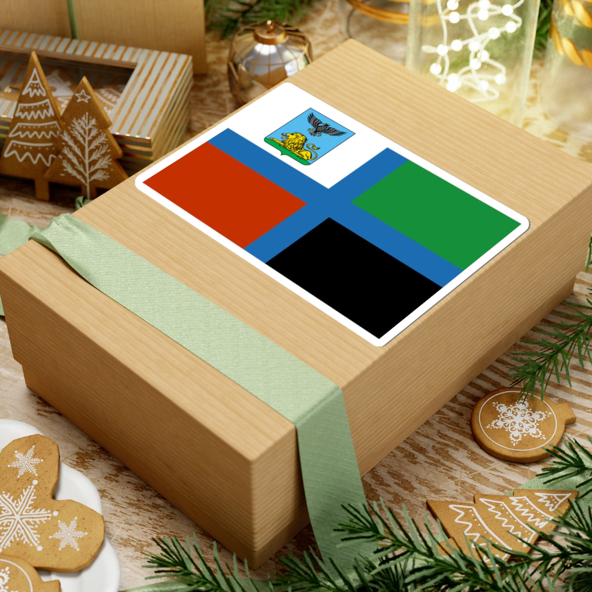 Flag of Belgorod Oblast Light color (Russia) STICKER Vinyl Kiss-Cut Decal