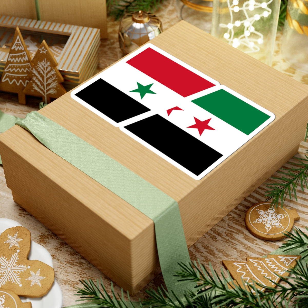 Flag of Syria and the Syrian revolution (Syria) STICKER Vinyl Kiss-Cut Decal