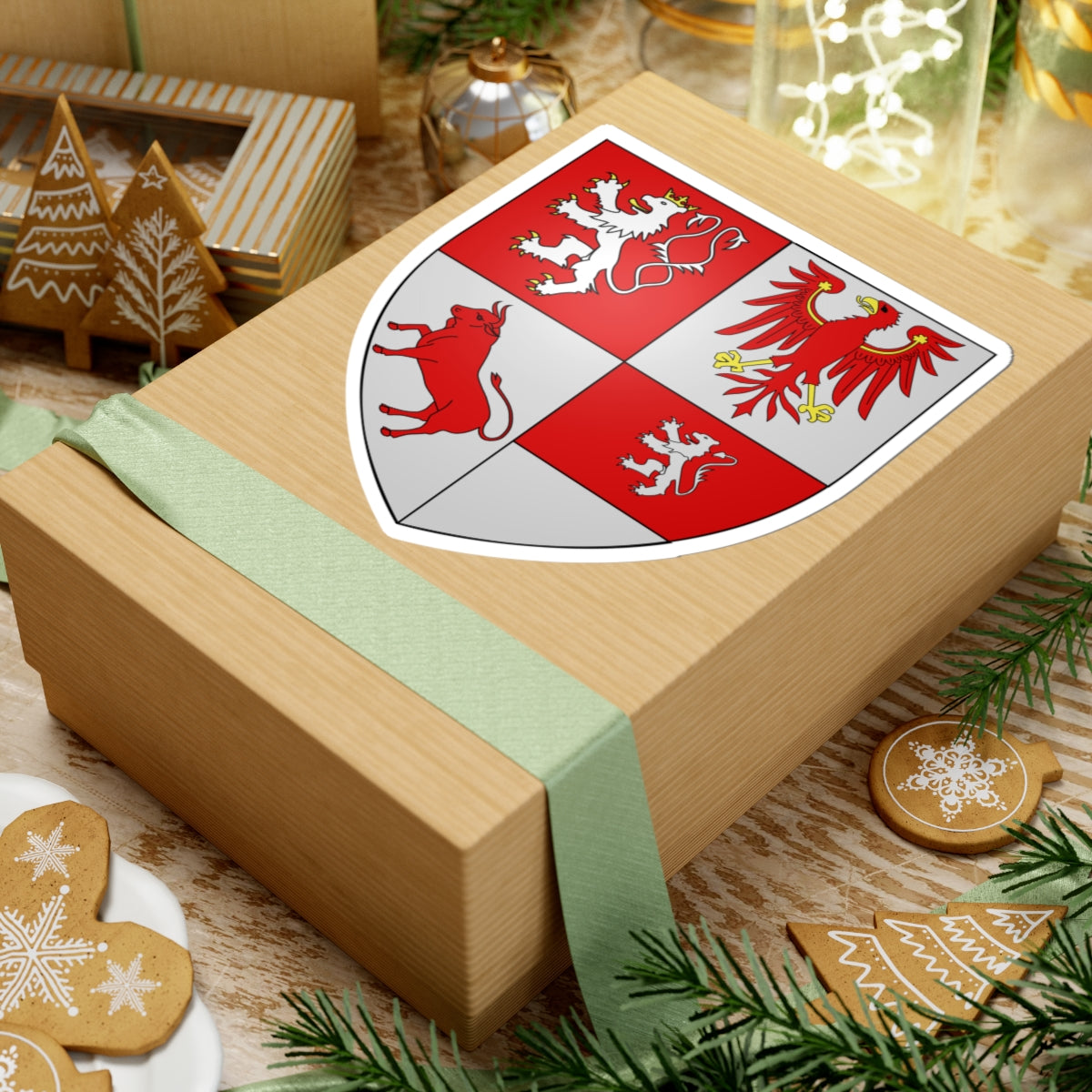 Armoiries Luxembourg-Goerlitz (Czech Republic) (Coat of Arms) STICKER Vinyl Kiss-Cut Decal