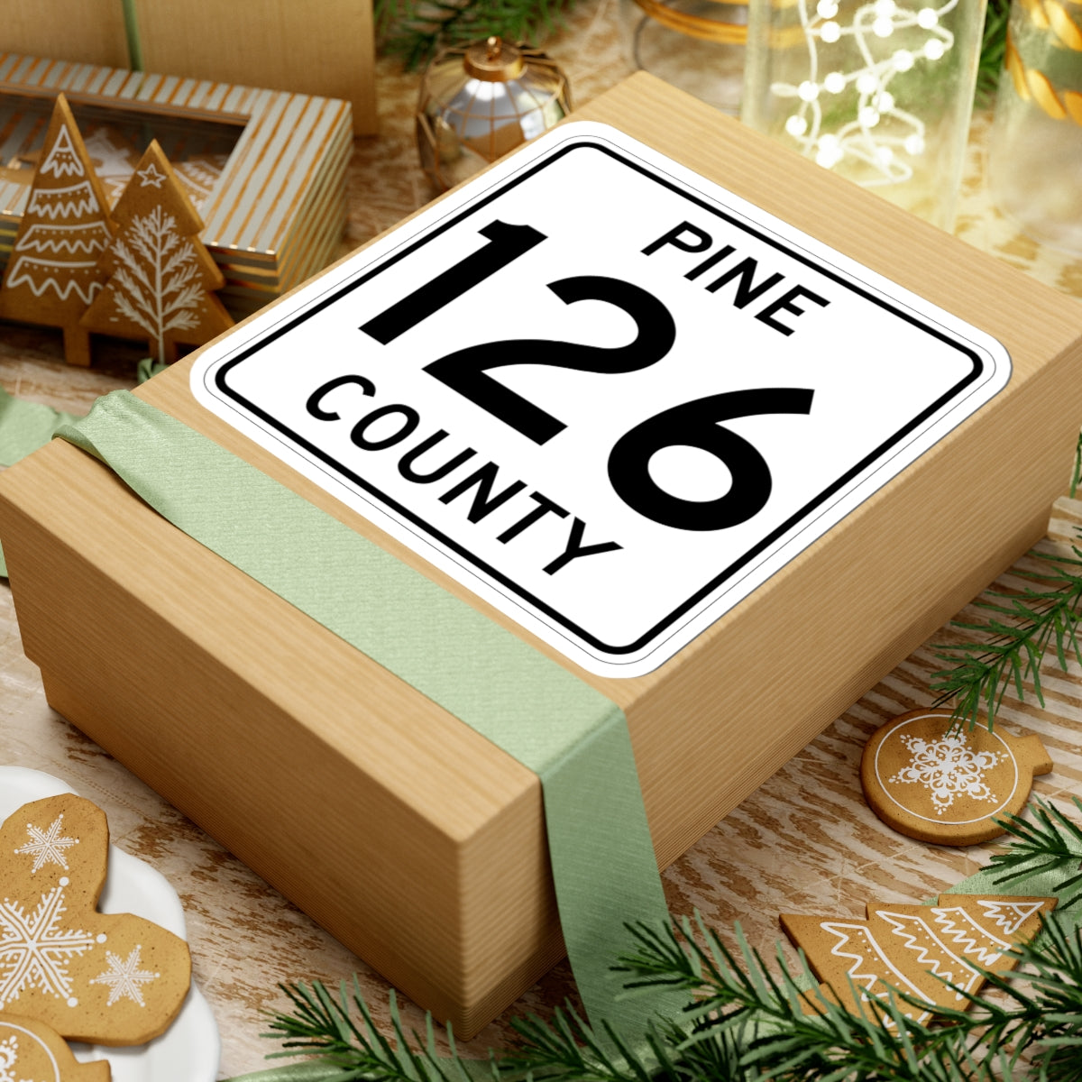 Pine County Route 126 MN (Minnesota) (Road Sign) STICKER Vinyl Kiss-Cut Decal