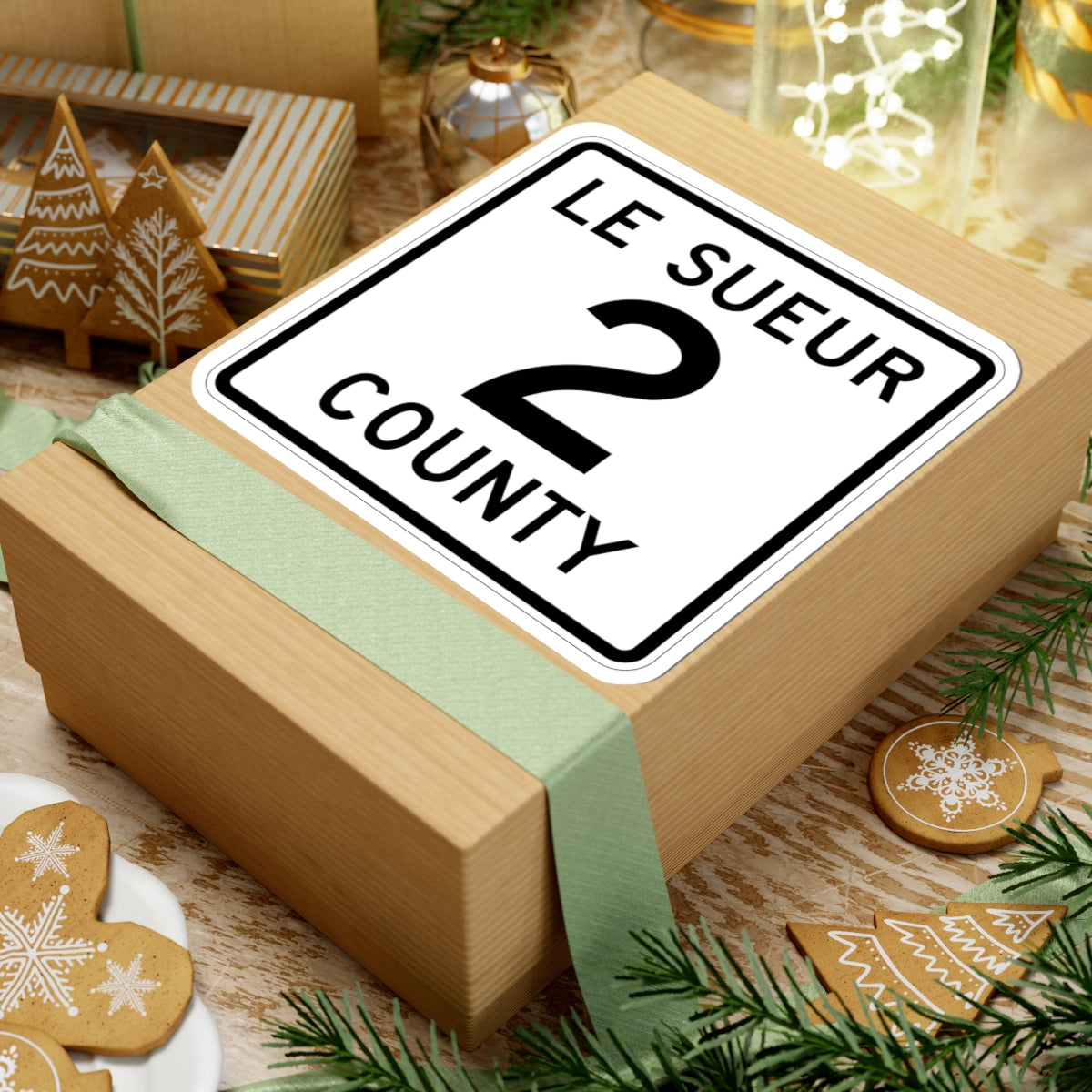 Le Sueur County 2 MN (Minnesota) (Road Sign) STICKER Vinyl Kiss-Cut Decal