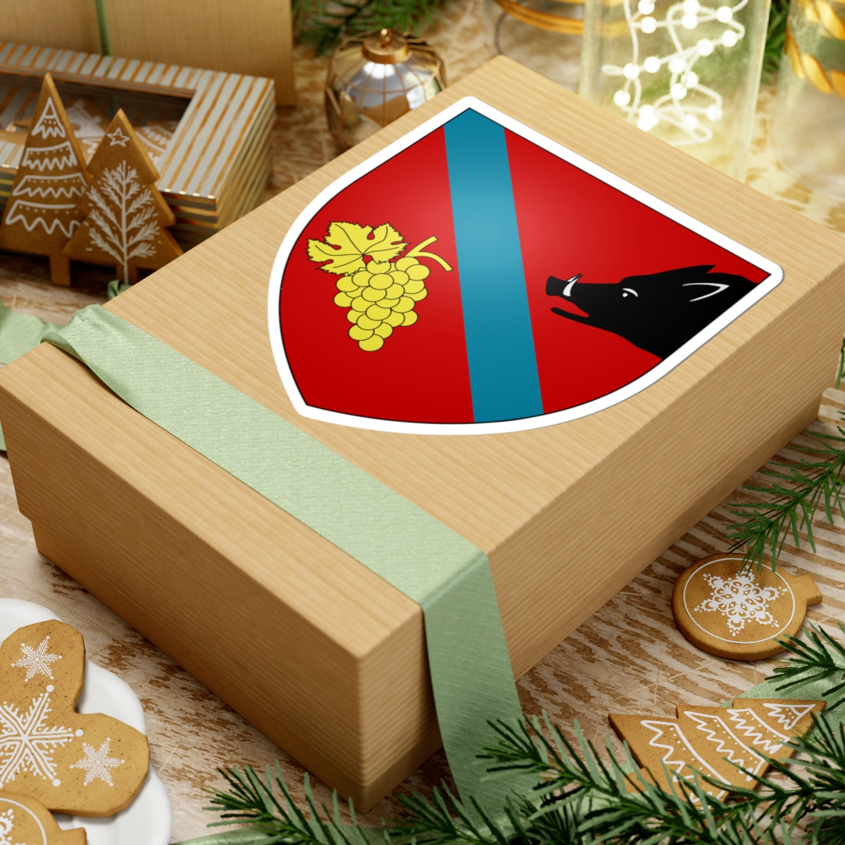 Azzaba CoA French Algeria (Algeria) (Coat of Arms) STICKER Vinyl Kiss-Cut Decal