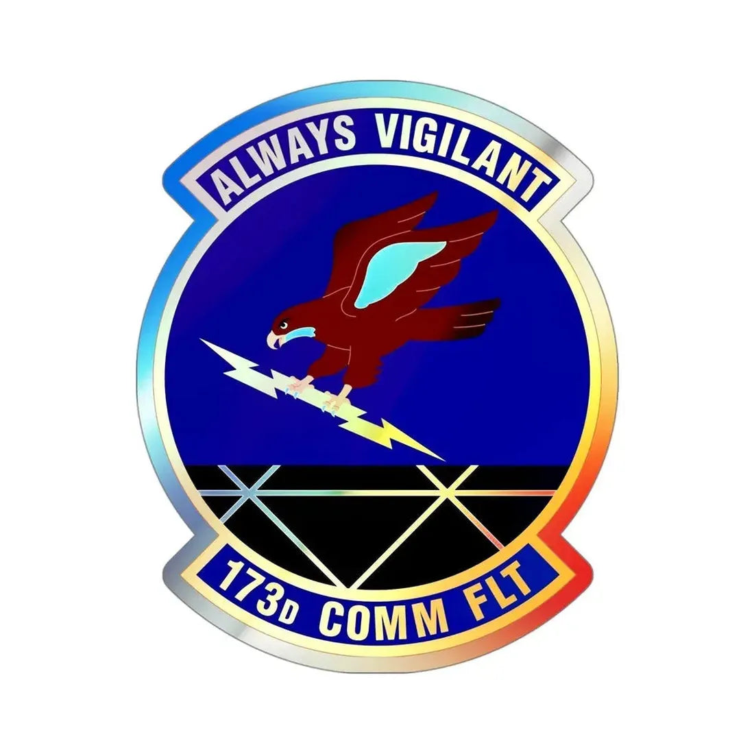 173d Communications Flight (U.S. Air Force) Holographic STICKER Die-Cut Vinyl Decal - The Sticker Space