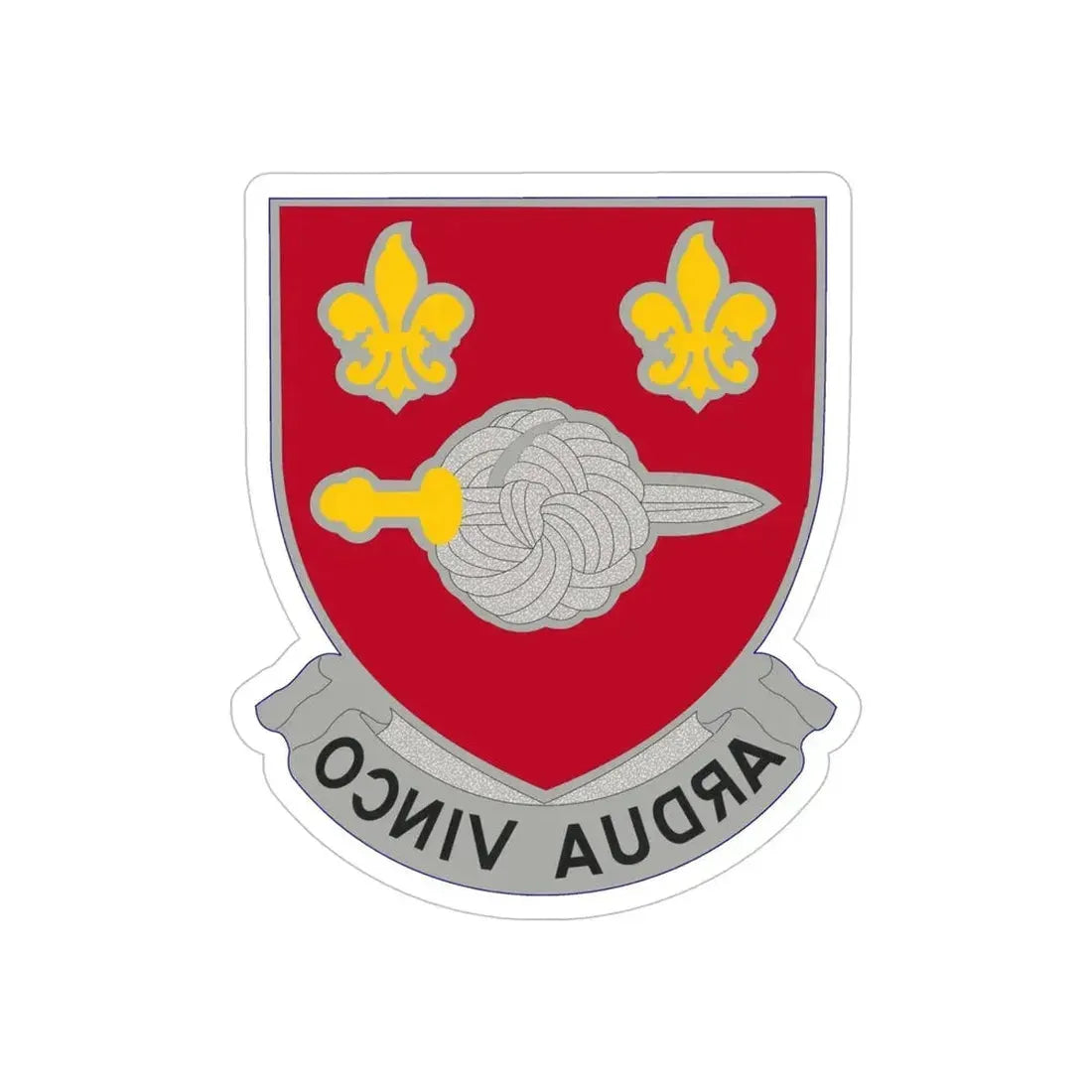 176 Engineer Battalion (U.S. Army) REVERSE PRINT Transparent Die-Cut STICKER - The Sticker Space