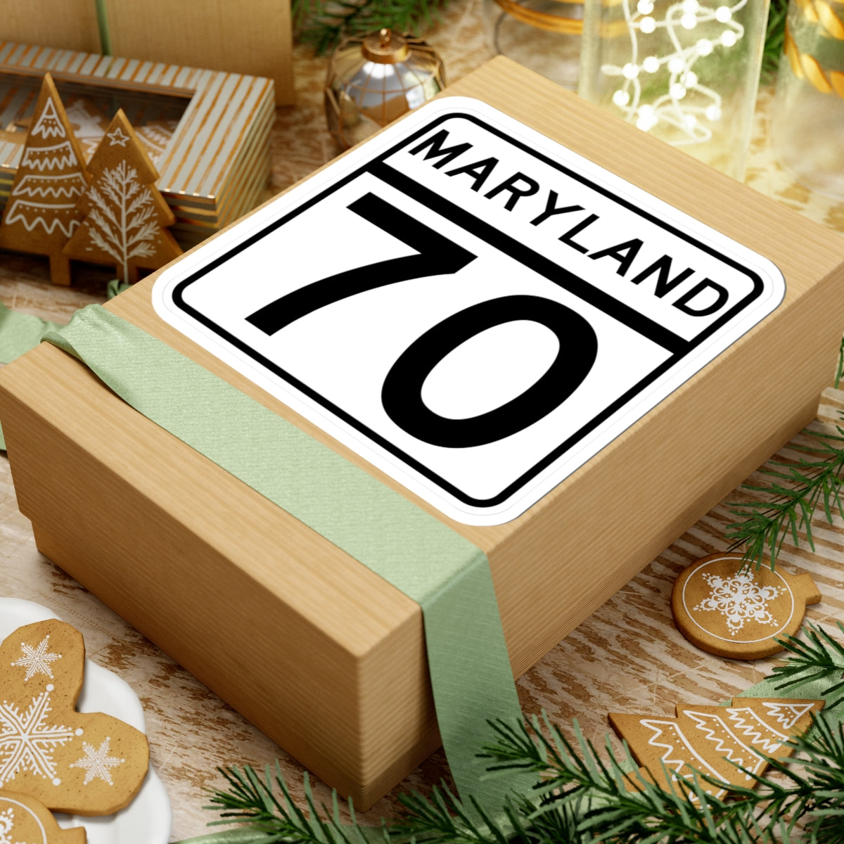 MD Route 70 (Maryland) (Road Sign) STICKER Vinyl Kiss-Cut Decal