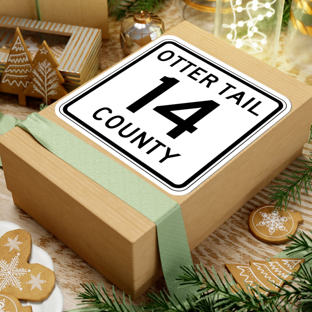 Otter Tail County Route 14 MN (Minnesota) (Road Sign) STICKER Vinyl Kiss-Cut Decal