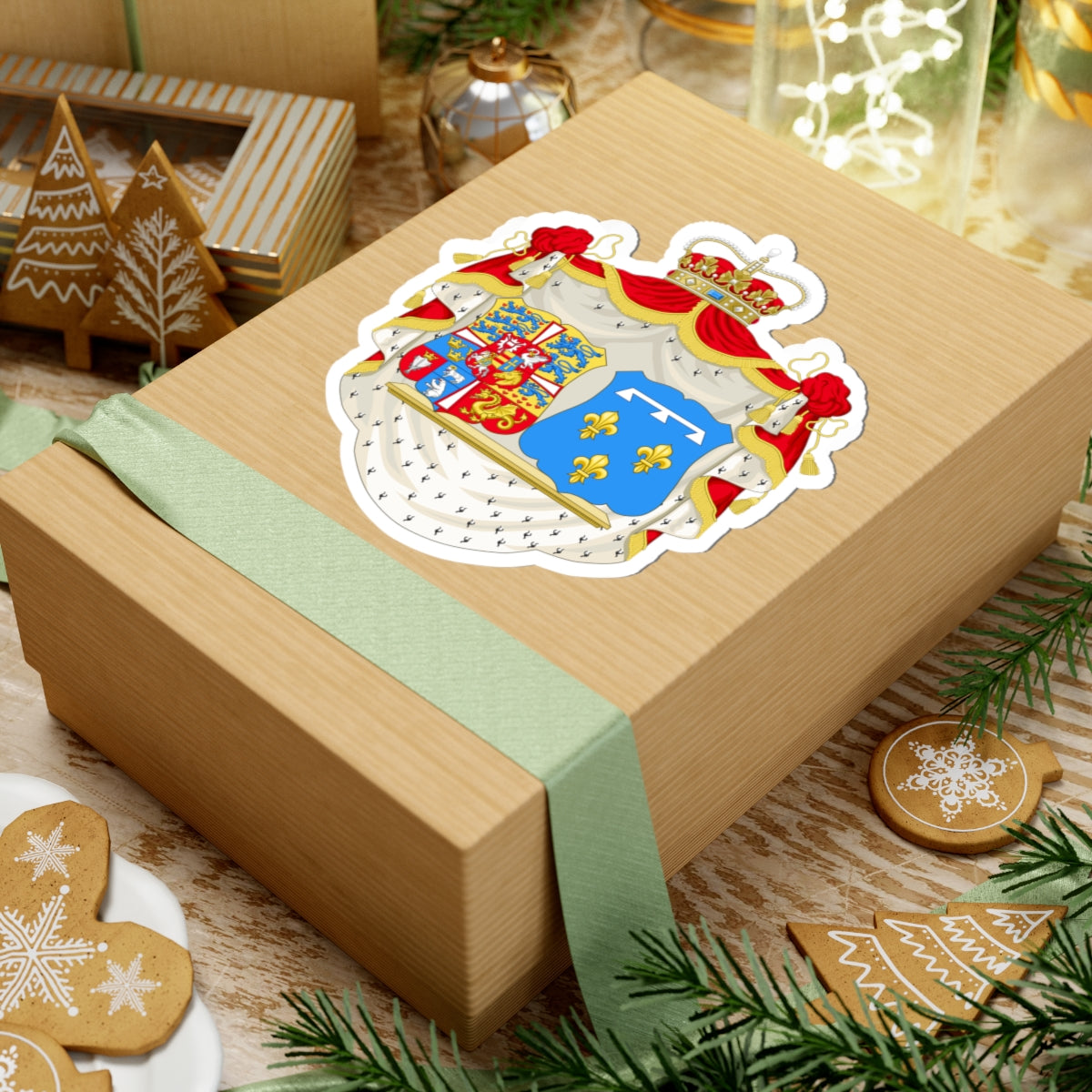 Armoiries de Marie dOrléans princesse de Danemark (Denmark) (Coat of Arms) STICKER Vinyl Kiss-Cut Decal