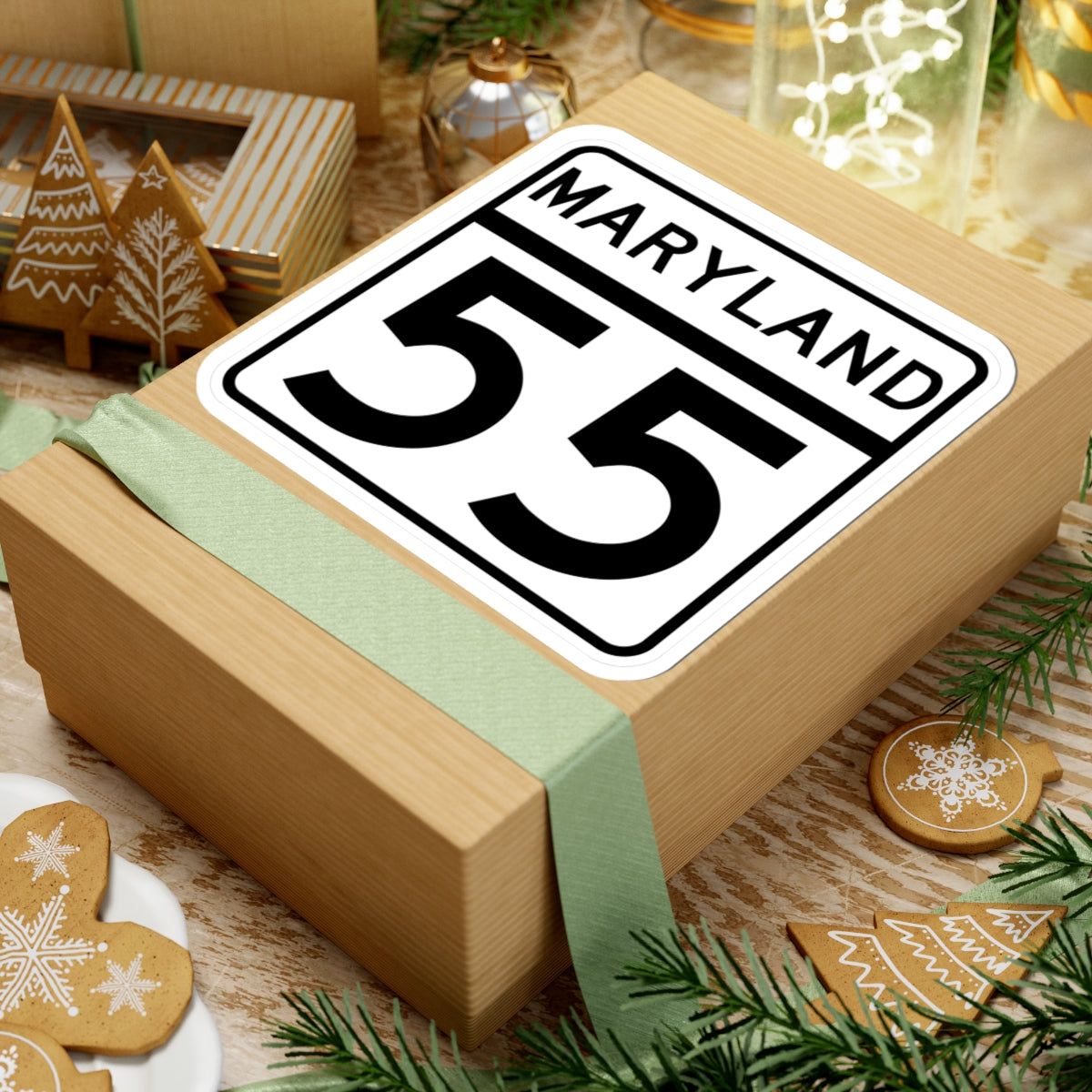 MD Route 55 (Maryland) (Road Sign) STICKER Vinyl Kiss-Cut Decal