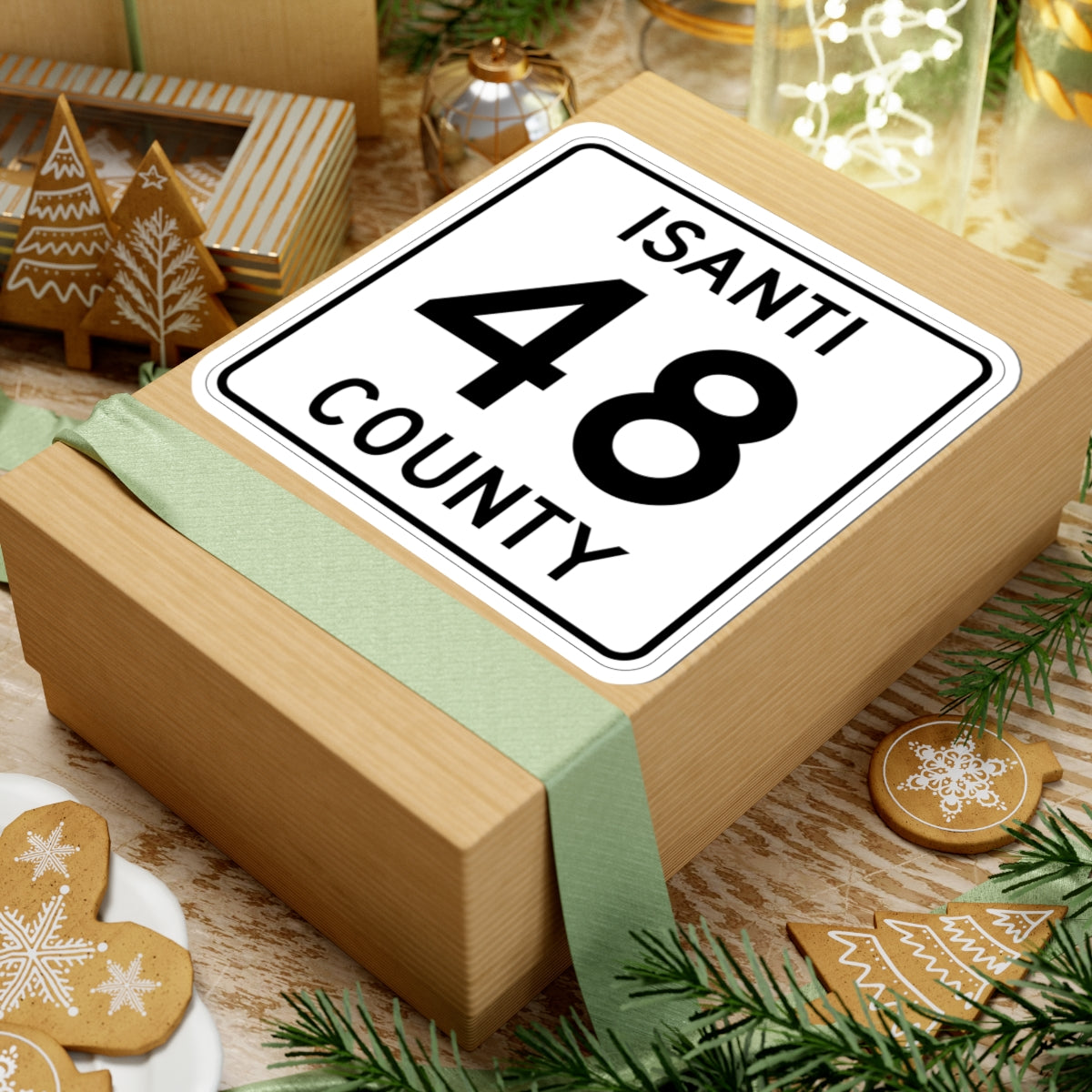 Isanti County 48 MN (Minnesota) (Road Sign) STICKER Vinyl Kiss-Cut Decal