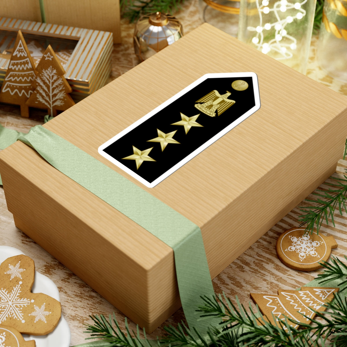 EgyptianNavyInsignia Commodore shoulderboard (Egypt) (Military Rank) STICKER Vinyl Kiss-Cut Decal