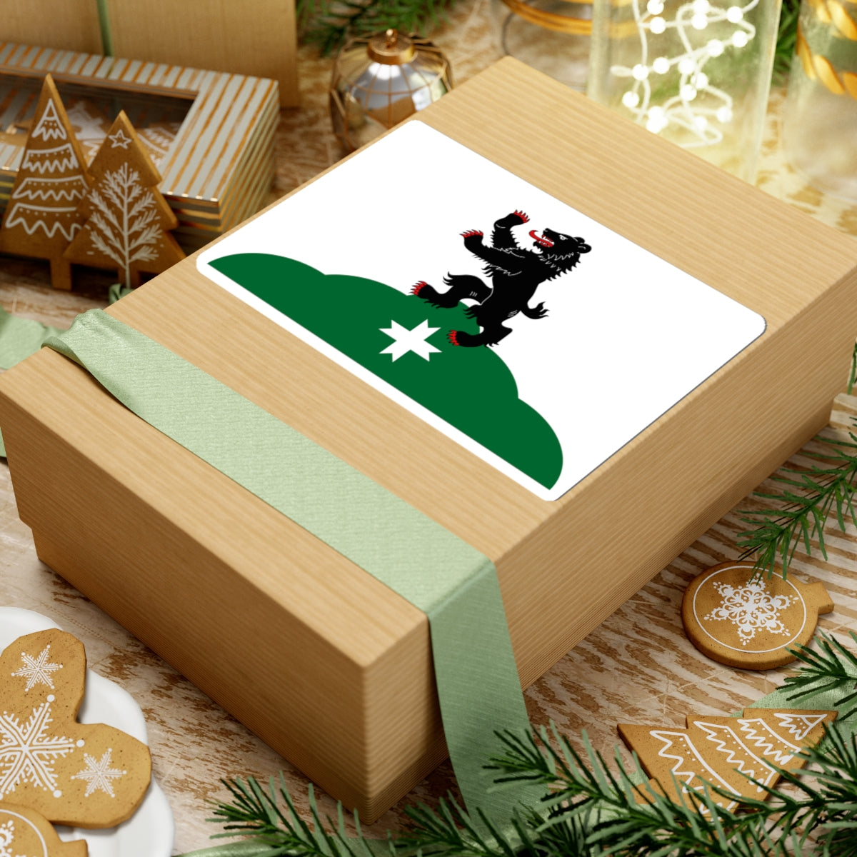 Flag Bugry Leningrad oblast (Russia) STICKER Vinyl Kiss-Cut Decal