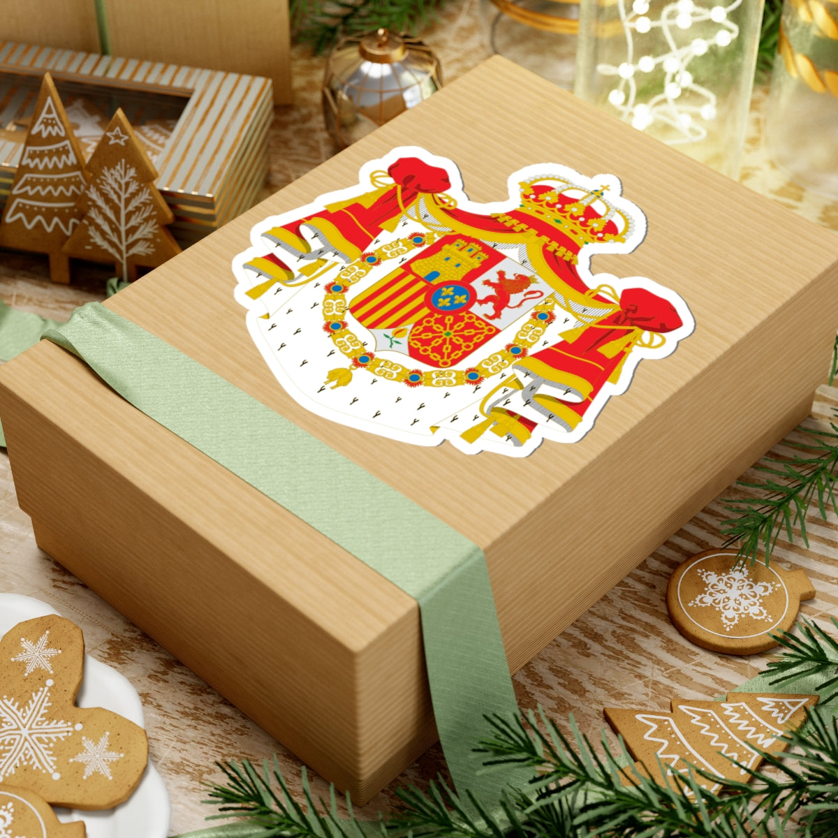 Armas abreviadas del rey de España 1864-1931 (Spain) (Coat of Arms) STICKER Vinyl Kiss-Cut Decal