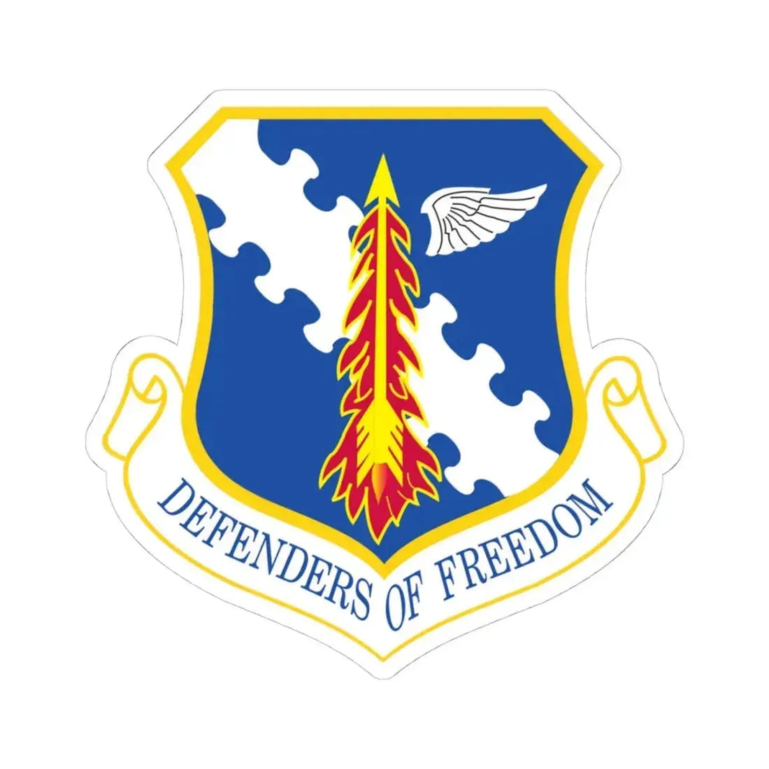 182d Airlift Wing insignia AFD 080128 056 (U.S. Air Force) STICKER Vinyl Kiss-Cut Decal 4 Inch White - The Sticker Space