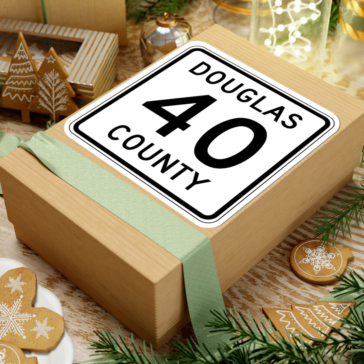 Douglas County Route 40 (Minnesota) (Road Sign) STICKER Vinyl Kiss-Cut Decal