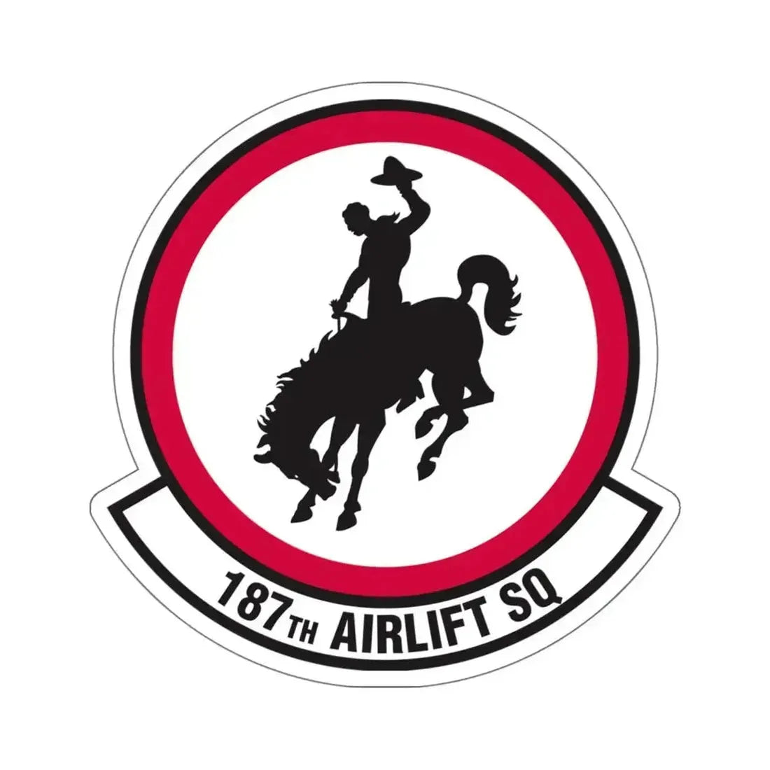 187 Airlift Squadron (U.S. Air Force) STICKER Vinyl Kiss-Cut Decal 6 Inch White - The Sticker Space