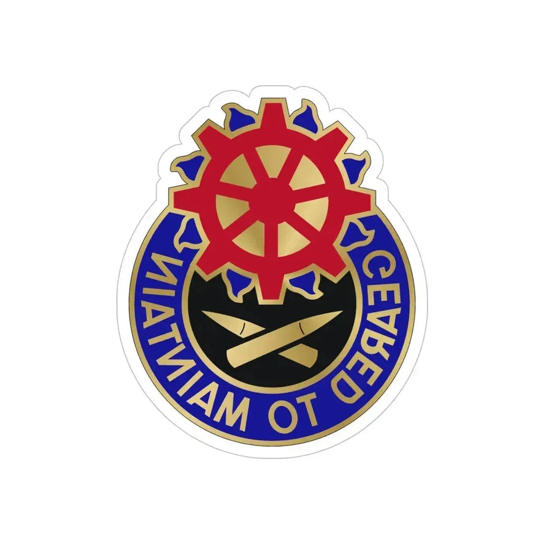 187 Ordnance Battalion (U.S. Army) REVERSE PRINT Transparent Die-Cut STICKER - The Sticker Space