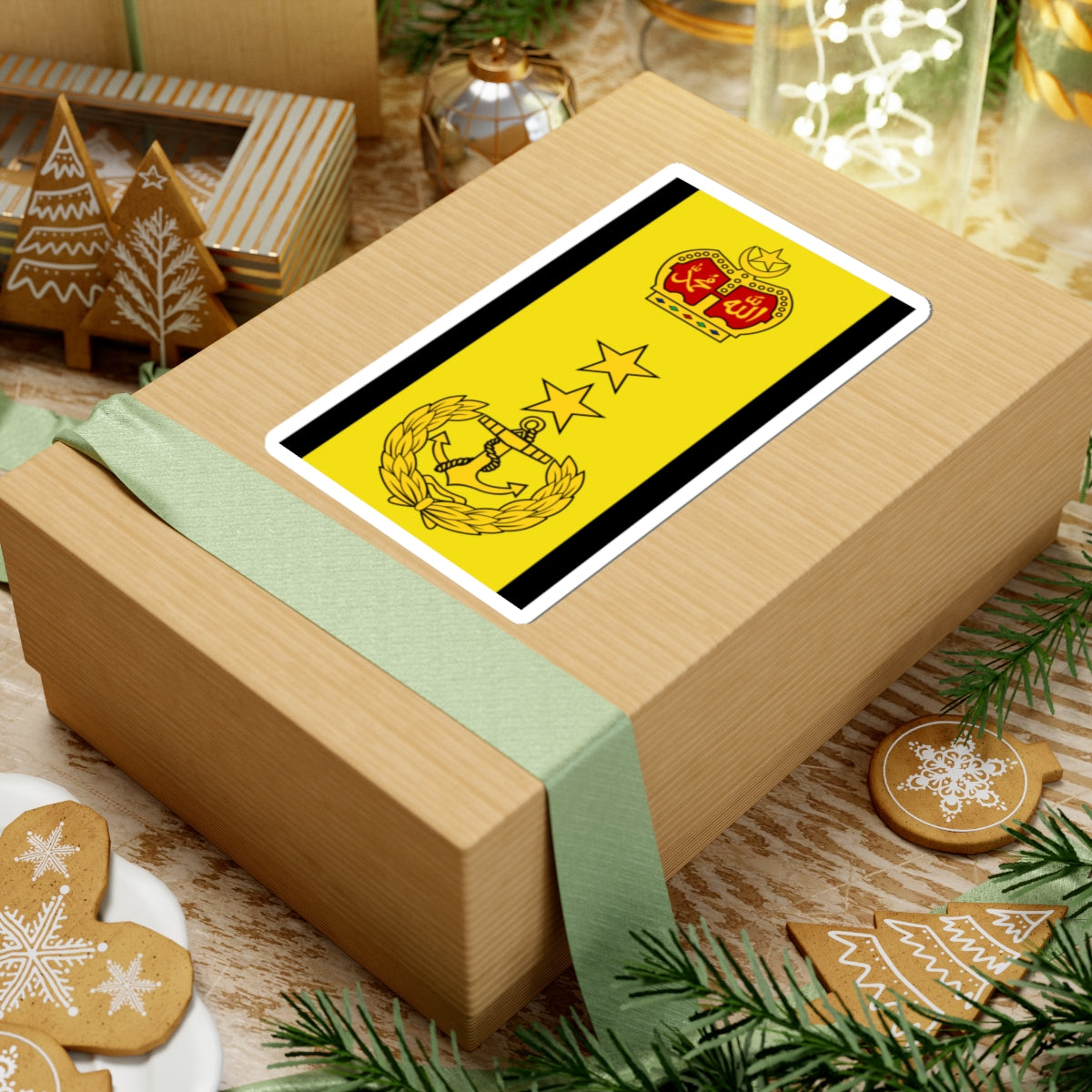 Malaysia navy OF 7 (Malaysia) (Military Rank) STICKER Vinyl Kiss-Cut Decal