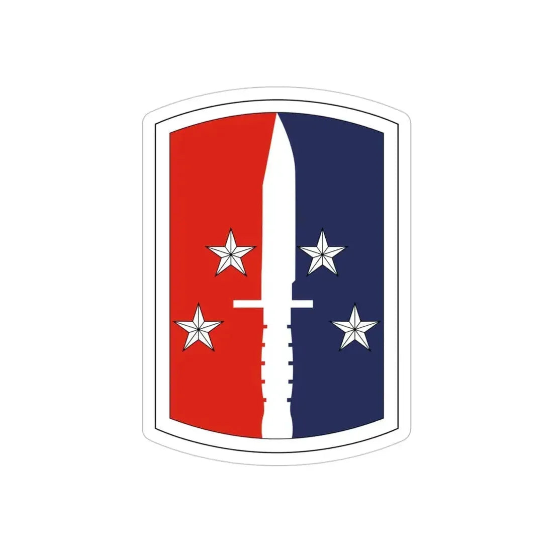 189th Infantry Brigade (U.S. Army) REVERSE PRINT Transparent Die-Cut STICKER - The Sticker Space