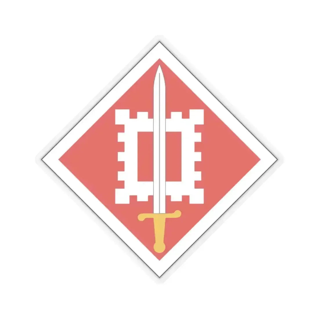 18th Engineer Brigade (U.S. Army) STICKER Vinyl Kiss-Cut Decal 4 Inch Transparent - The Sticker Space