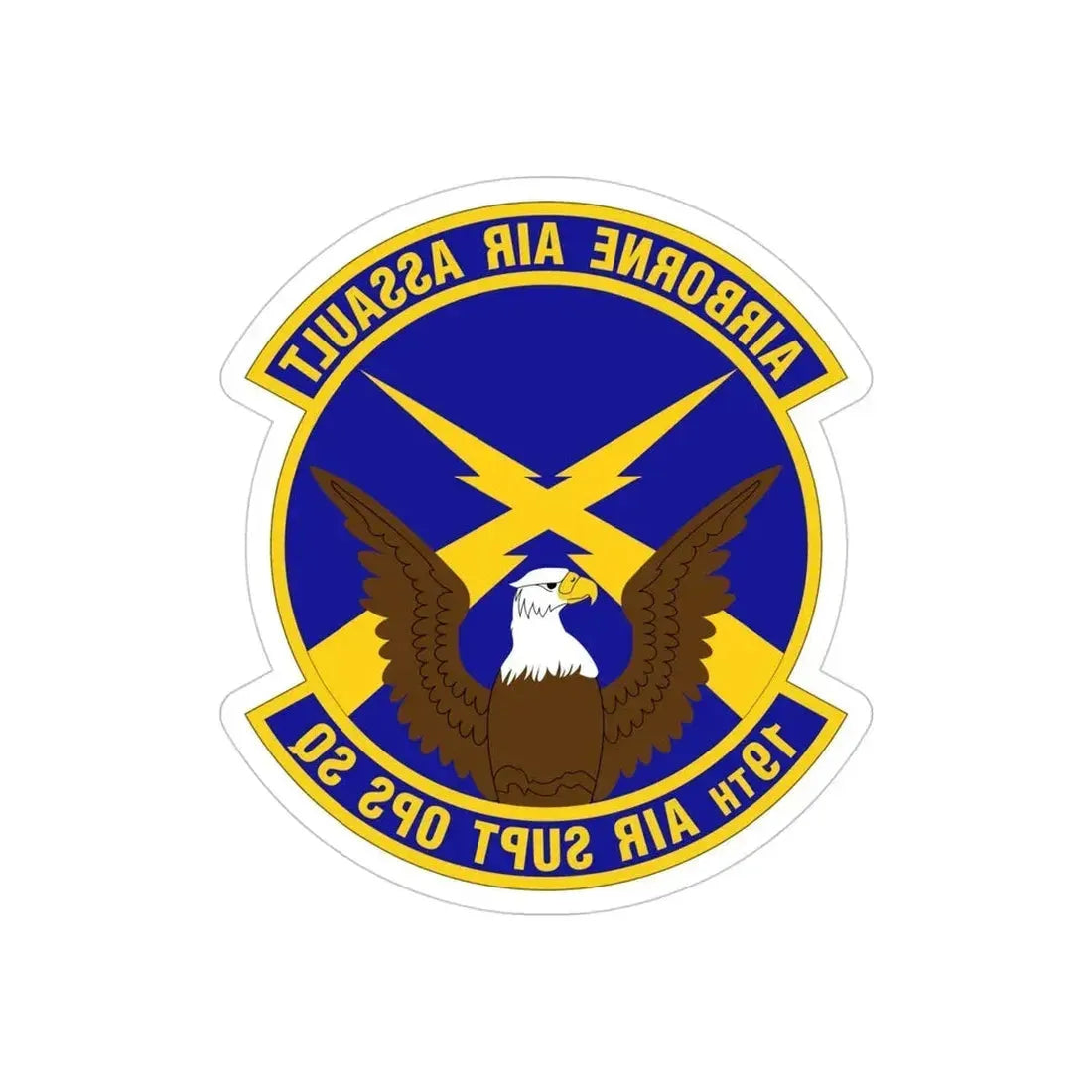 19 Air Support Operations Squadron ACC (U.S. Air Force) REVERSE PRINT Transparent Die-Cut STICKER - The Sticker Space