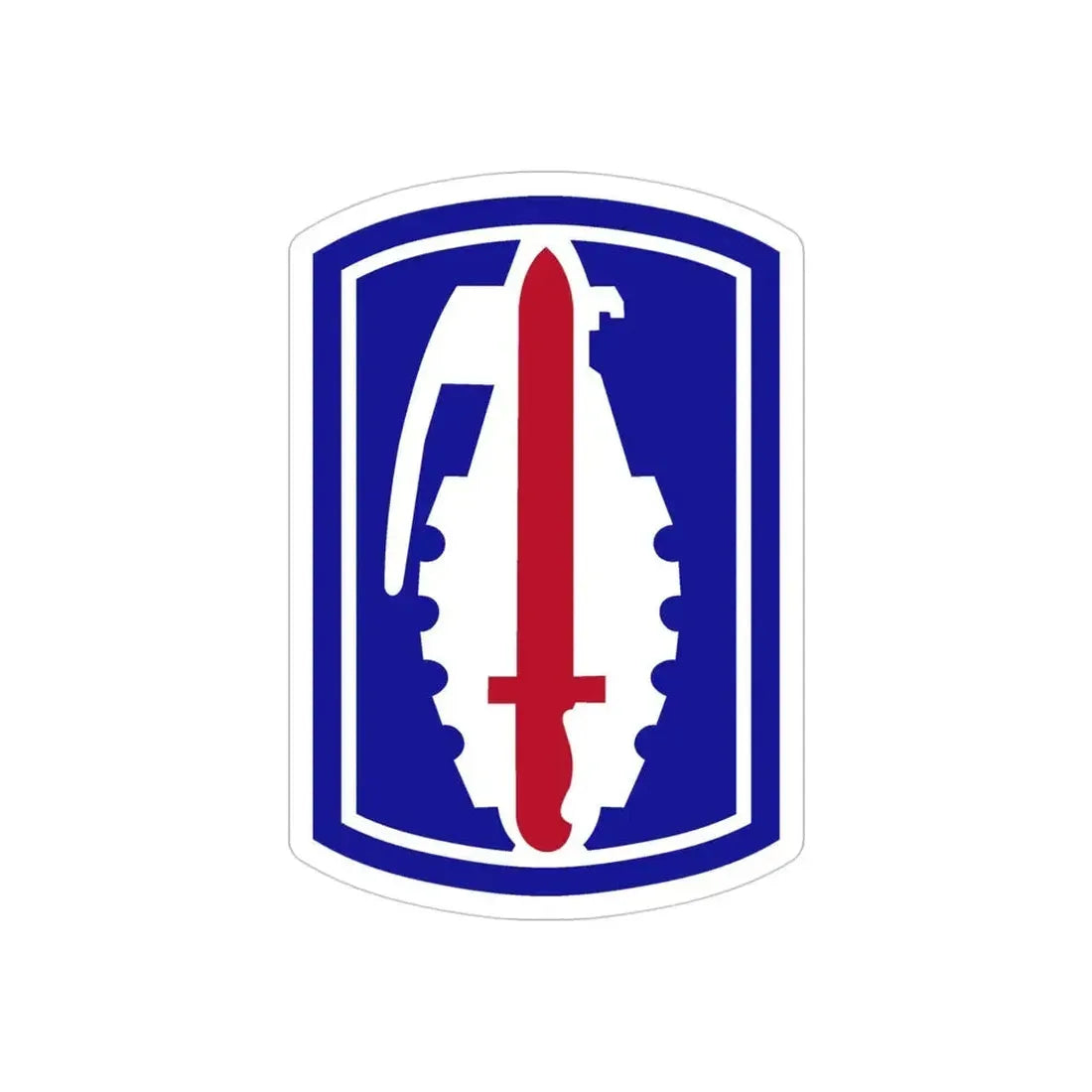 191ST INFANTRY BRIGADE (U.S. Army) REVERSE PRINT Transparent Die-Cut STICKER - The Sticker Space