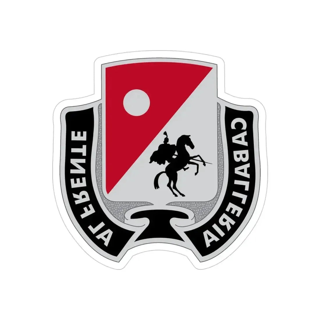 192 Cavalry Regiment (U.S. Army) REVERSE PRINT Transparent Die-Cut STICKER - The Sticker Space