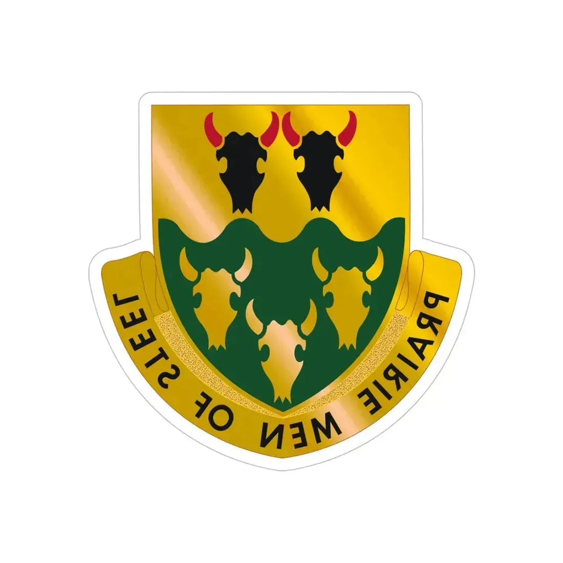 195 Armor Regiment (U.S. Army) REVERSE PRINT Transparent Die-Cut STICKER - The Sticker Space