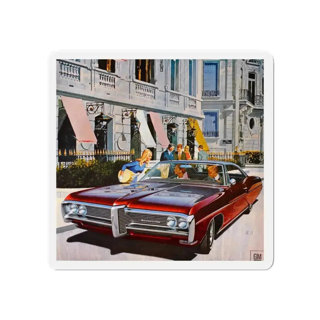 1967 Pontiac ad (Magazine Illustration) Refrigerator Magnet - The Sticker Space