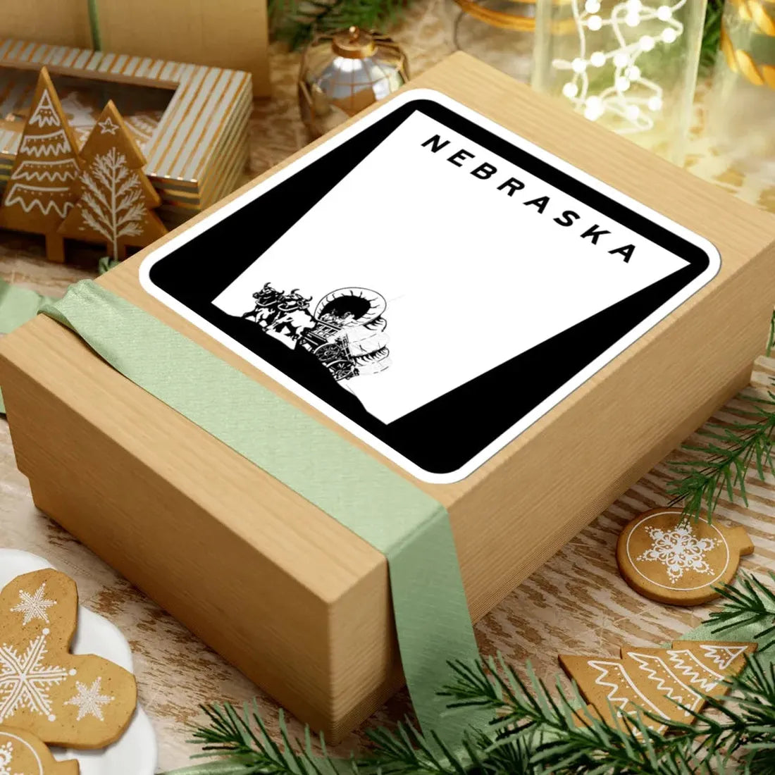 1975 Nebraska state highway marker (Nebraska) (Road Sign) STICKER Vinyl Kiss-Cut Decal - The Sticker Space