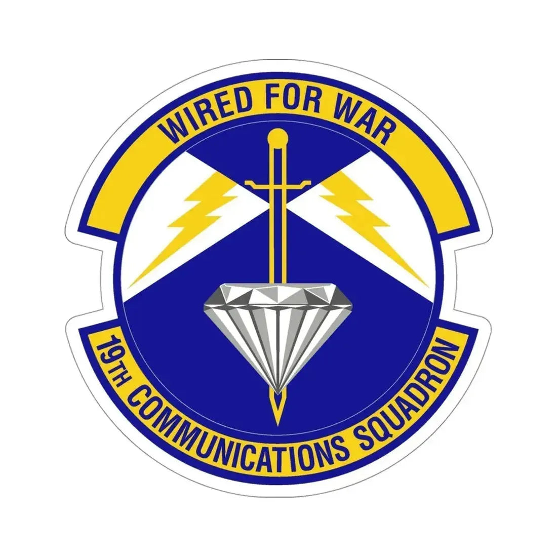 19th Communications Squadron (U.S. Air Force) STICKER Vinyl Die-Cut Decal - The Sticker Space