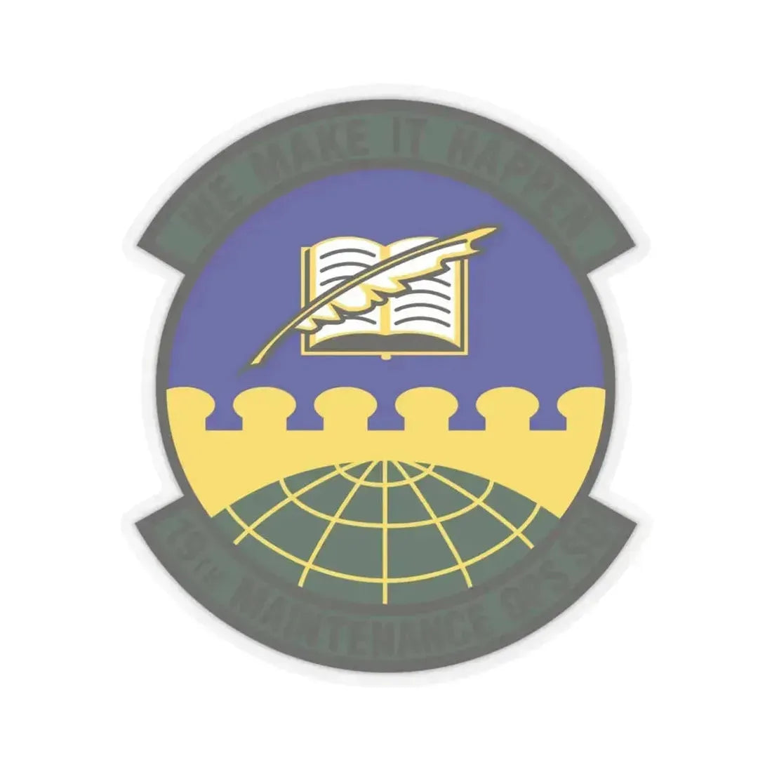 19th Maintenance Operations Squadron (U.S. Air Force) STICKER Vinyl Kiss-Cut Decal 4 Inch Transparent - The Sticker Space