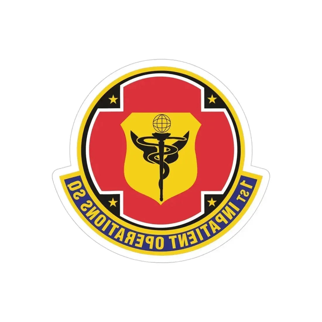 1st Inpatient Operations Squadron (U.S. Air Force) REVERSE PRINT Transparent Die-Cut STICKER - The Sticker Space