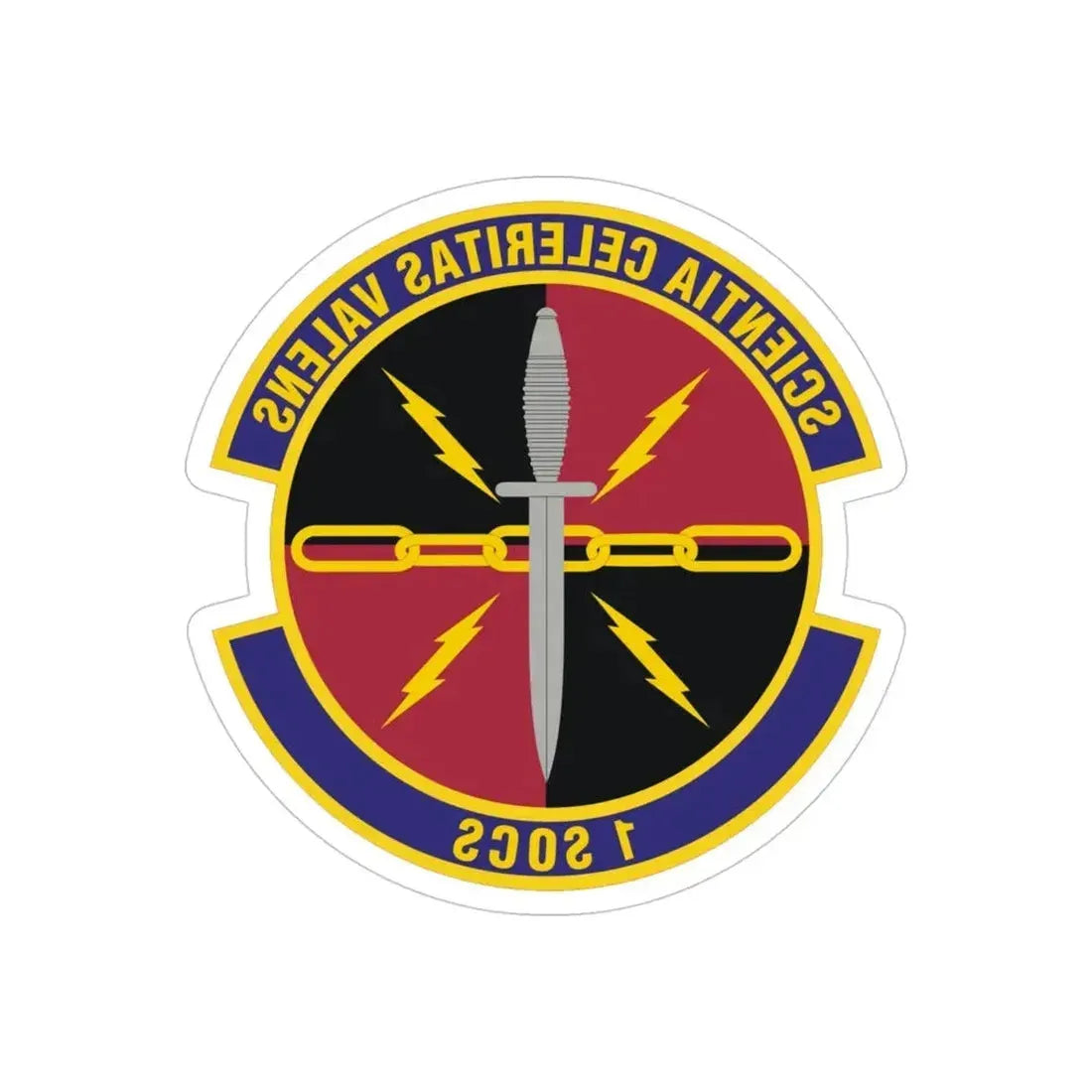 1st Special Operations Communications Squadron (U.S. Air Force) REVERSE PRINT Transparent Die-Cut STICKER - The Sticker Space
