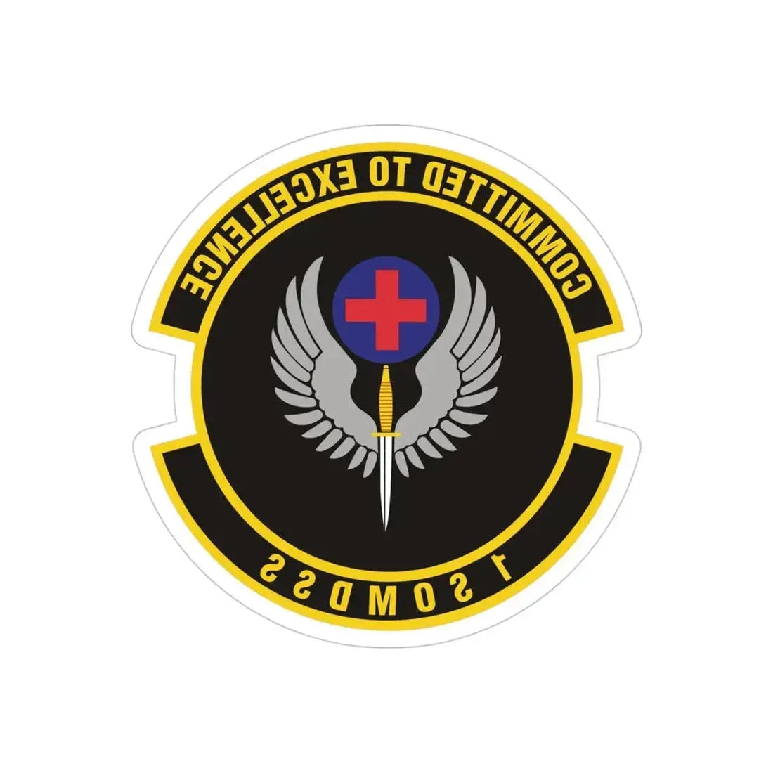 1st Special Operations Medical Support Squadron (U.S. Air Force) REVERSE PRINT Transparent Die-Cut STICKER - The Sticker Space