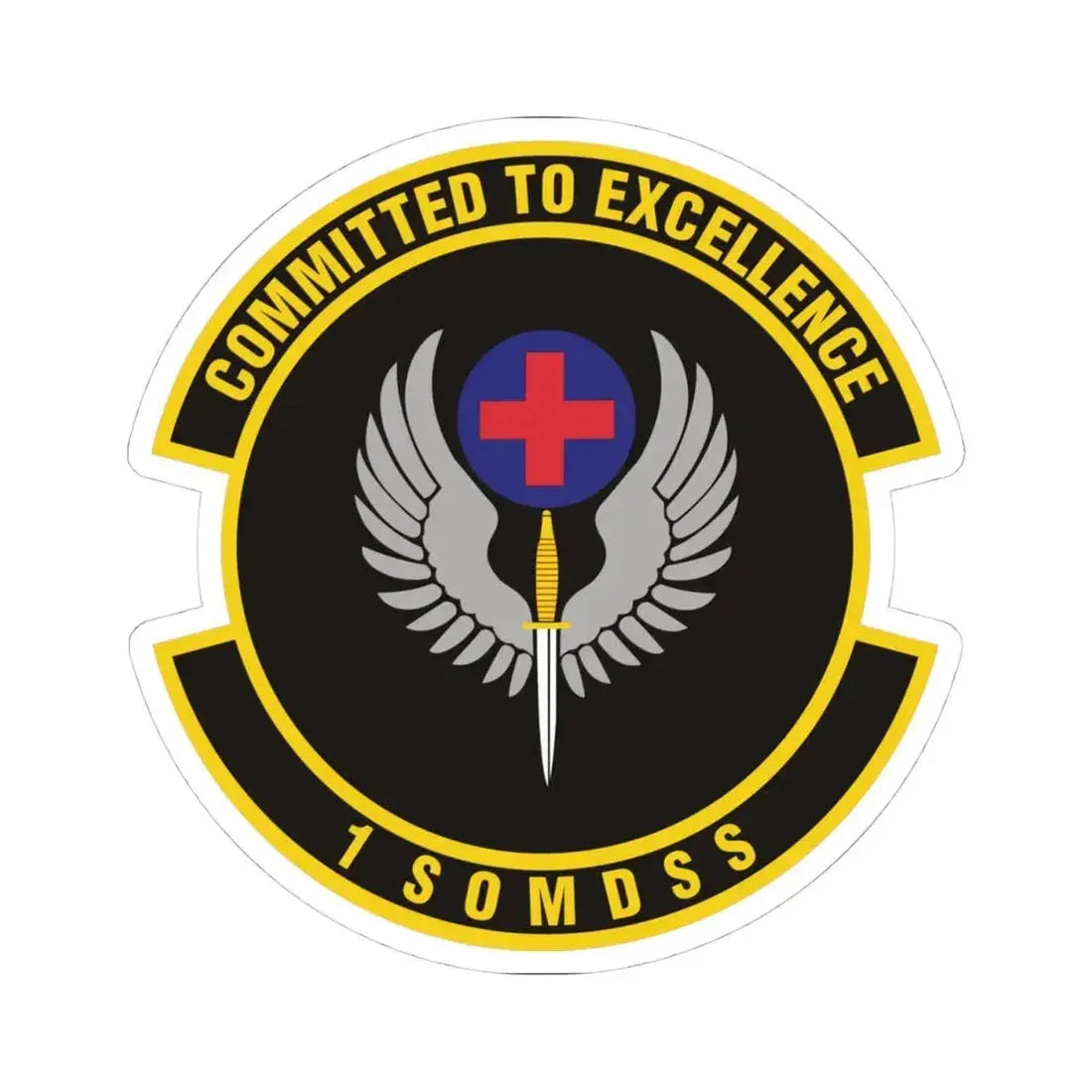 1st Special Operations Medical Support Squadron (U.S. Air Force) STICKER Vinyl Kiss-Cut Decal 4 Inch White - The Sticker Space
