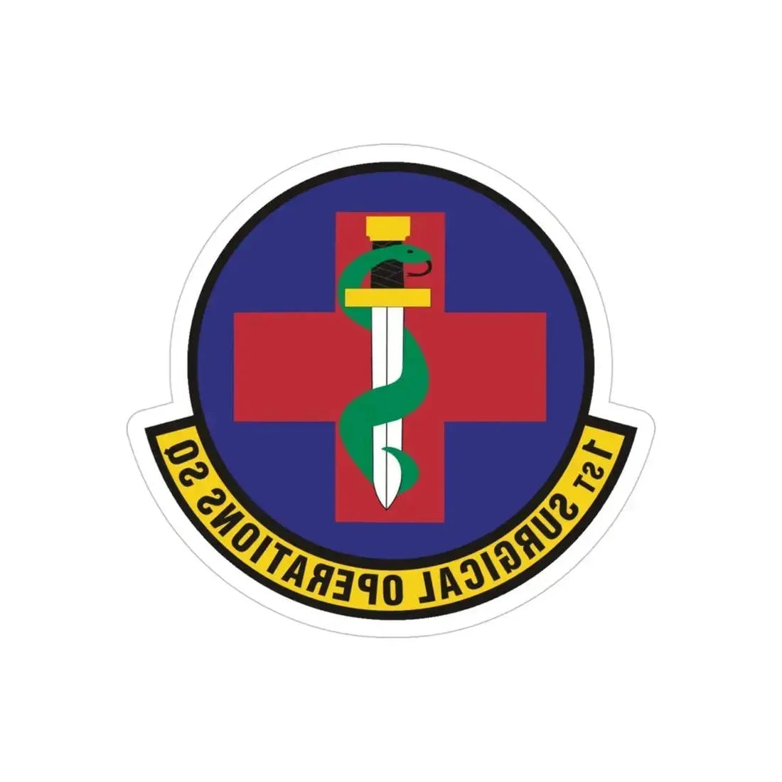 1st Surgical Operations Squadron (U.S. Air Force) REVERSE PRINT Transparent Die-Cut STICKER - The Sticker Space