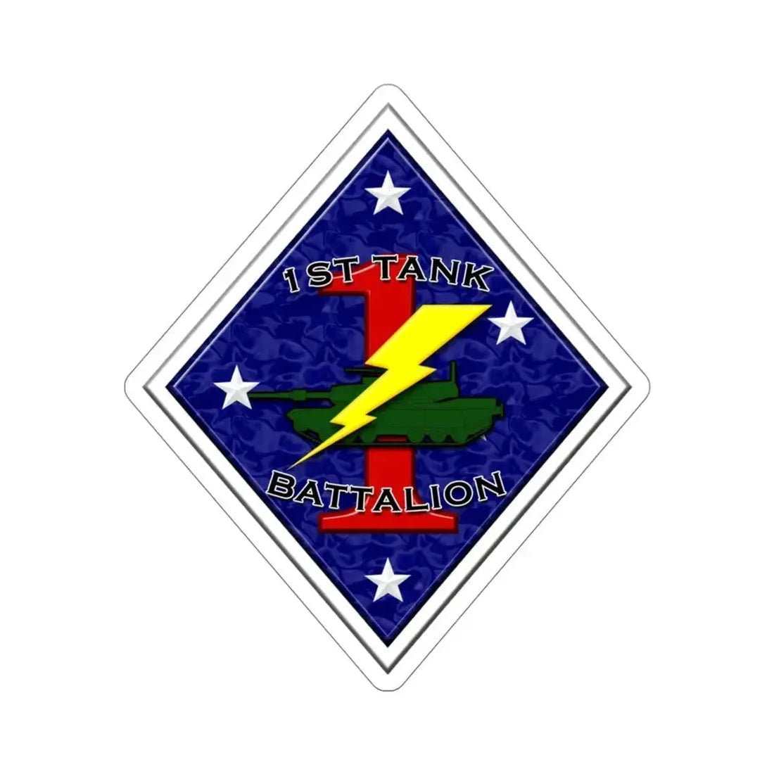 1st Tank Battalion (USMC) STICKER Vinyl Die-Cut Decal - The Sticker Space