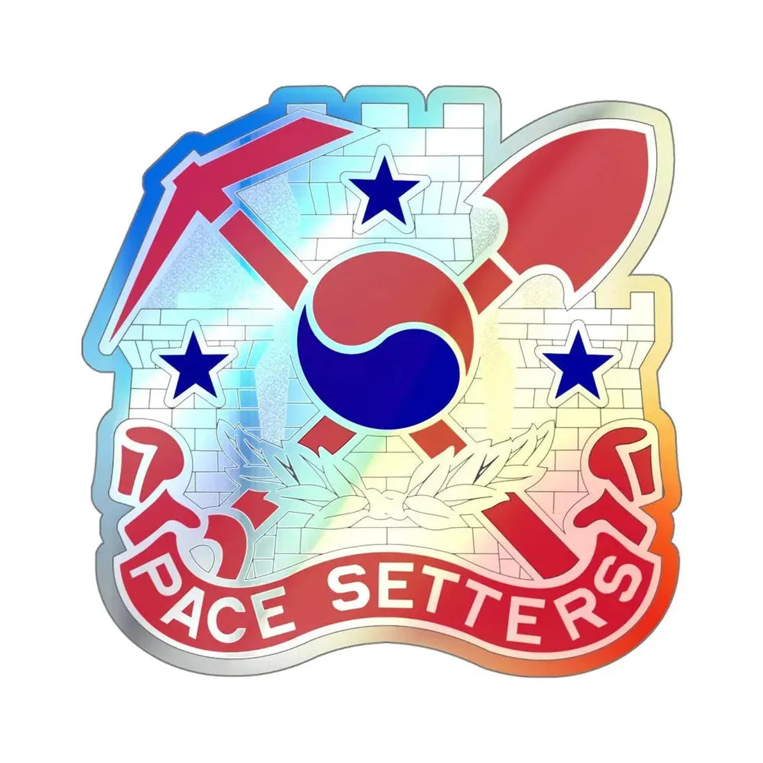 2 Engineer Group (U.S. Army) Holographic STICKER Die-Cut Vinyl Decal - The Sticker Space