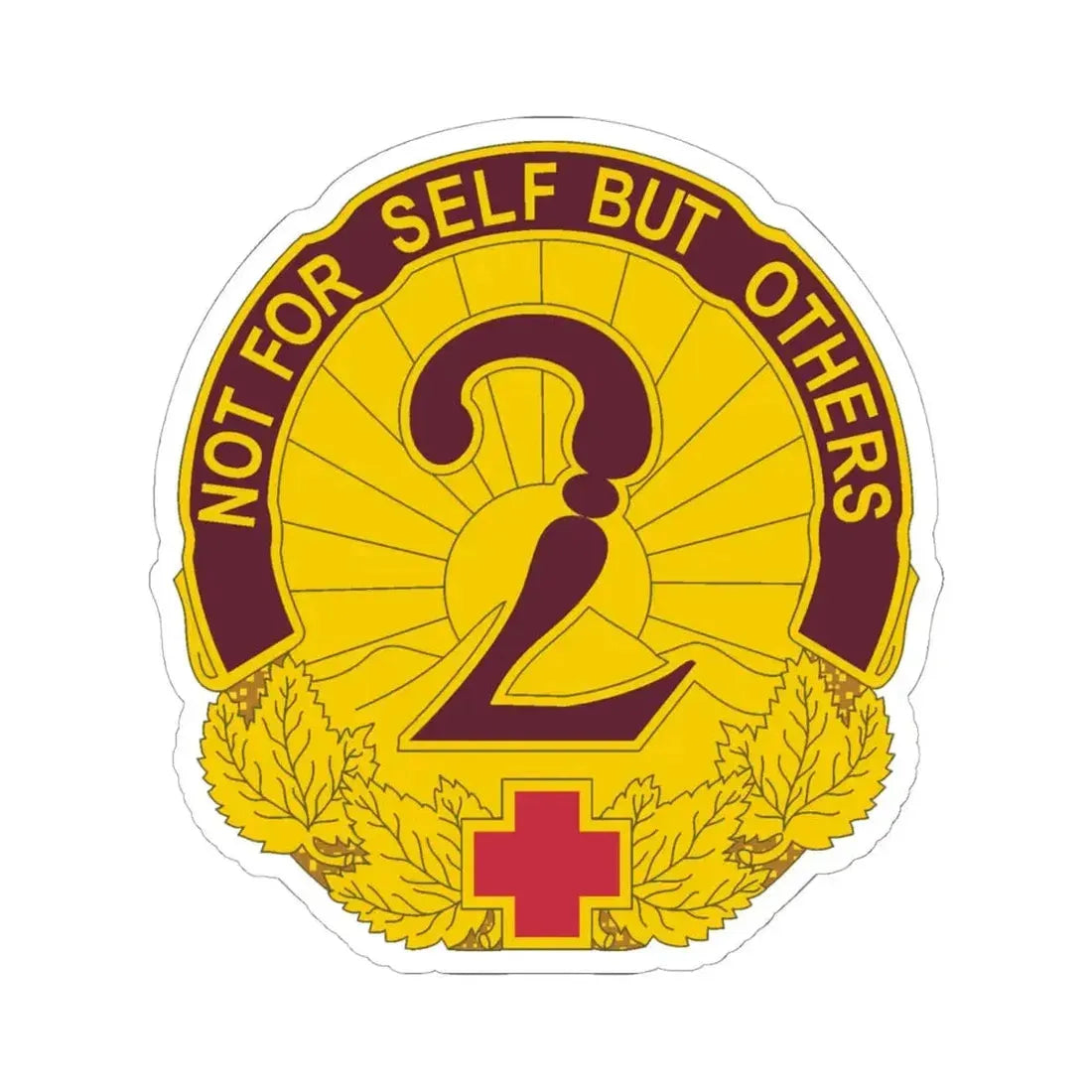 2 General Hospital (U.S. Army) STICKER Vinyl Kiss-Cut Decal 6 Inch White - The Sticker Space