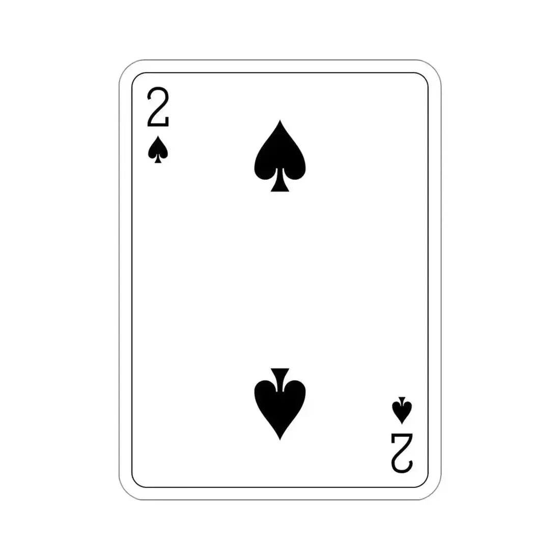 2 of Spades Playing Card STICKER Vinyl Die-Cut Decal - The Sticker Space