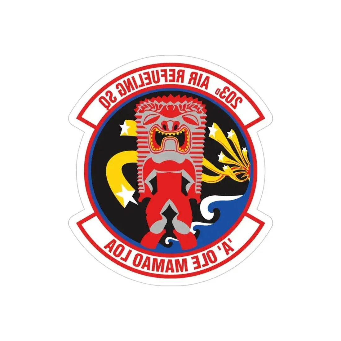 203 Air Refueling Squadron (U.S. Air Force) REVERSE PRINT Transparent Die-Cut STICKER - The Sticker Space