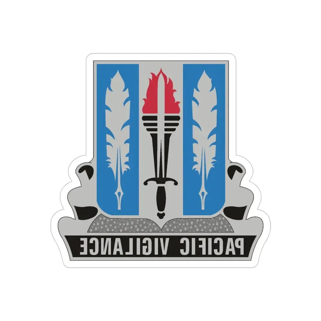 205 Military Intelligence Battalion (U.S. Army) REVERSE PRINT Transparent Die-Cut STICKER - The Sticker Space